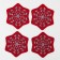 Set of stands for the glass "Snowflake", 4 pcs, col. red 8.5 cm, 100; p/e, felt