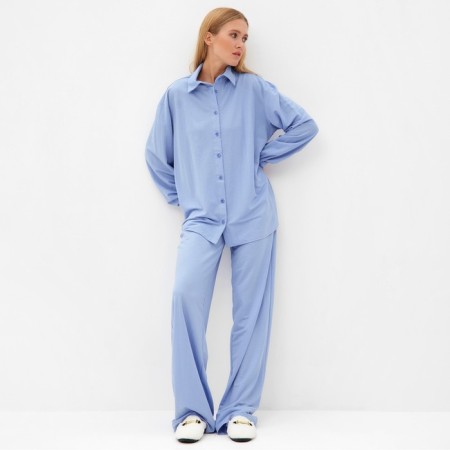 Female set (shirt, trousers) minku: Home Collection Blue Color, Rr. 54
