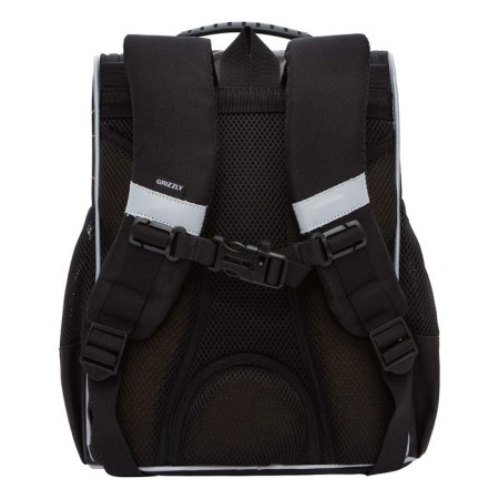 School standard, 33 x 25 x 13 cm, Grizzly, + bag for shoes, keychain, black-2