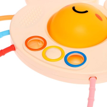 Developing toy "Smaching Krabik", with tactile rubber bands-3
