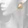 Earrings plastic "drop" smooth max, beige color