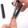 Acryl-gel brush, petal, 14 cm, d-6 × 9 mm, black/silver color