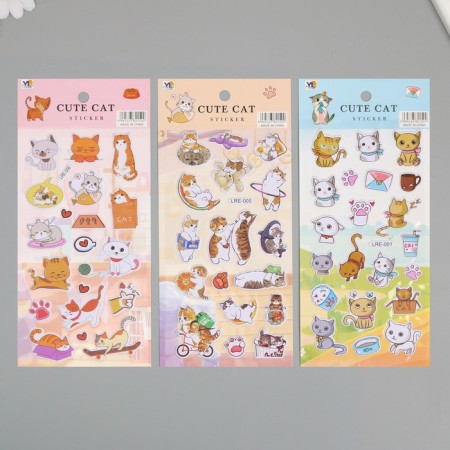 Plastic sticker soft "cat in every house" mix 22x10 cm-1
