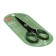 Office scissors 16cm, black blade, plastic handles, mix