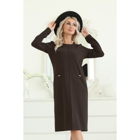 Women's dress, size 50, brown color-11