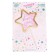 Topper "Happy Birthday. Star ", pink color