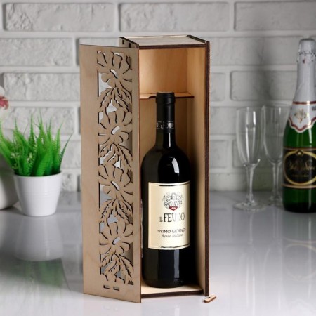 Box for wine with daisies 38*11*11 cm-1