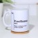 Name mug, sublimation "man -handed", with application