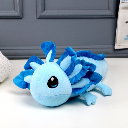 Soft toy "Axolotl", 45 cm, blue color-1