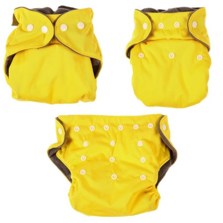 Panties-scammer, reusable, carbon-bamboo fabric, yellow color, from 0-36 months.-4