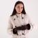 Gloves are female, dimensionless, without insulation, brown color