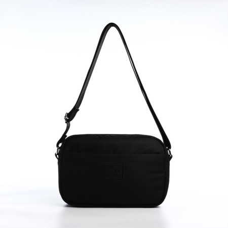 Bag Cross-Bodi with a zipper, black color-1