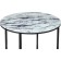 Coffee table Volopas metal, white marble/black 48x48x60 cm