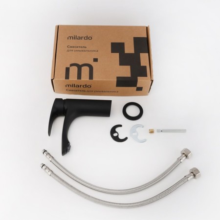 MILARDO RORA RORBL00M01 shell mixer, pour 118 mm, black matte-4