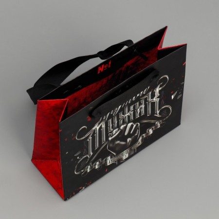 Package Gift Laminated double -sided, packaging, “Cool man”, S 12 x 15 x 5.5 cm-4