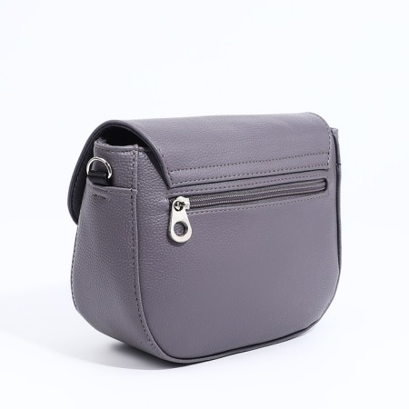 Richet bag on a magnet, outer pocket, long belt, gray color-1