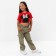 T -shirt Children's shortened MM Minnie Mouse, red color