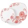 Set of square plates OlaFF "Red Flowers", 18 items