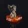 Souvenir "Angel with wings", brass, amber resin, 2.6x1.7x1.5 cm