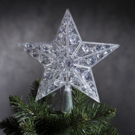 LED top for the Christmas tree "White" 22 cm, 15 LED, wire 2 meters, 220 V, glow of multi-1