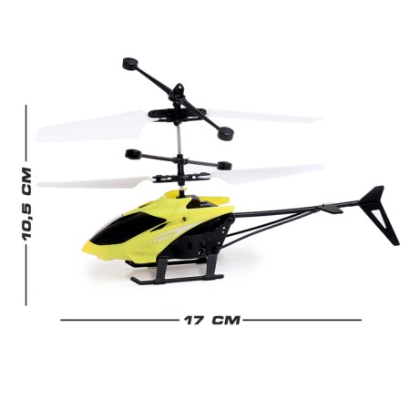 Walking helicopter, light, USB, yellow color-1