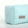 Cosmetic bag at the zipper textura, turquoise color