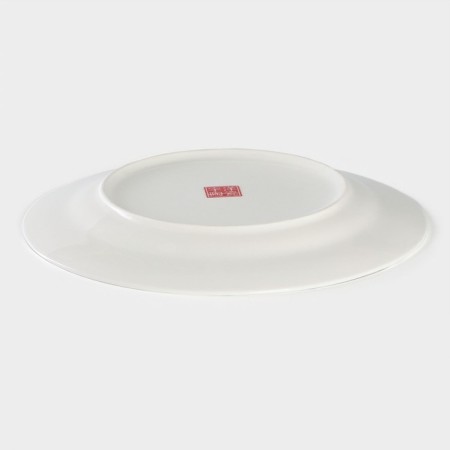 Porcelain dessert plate "Aurora", D = 20.5 cm, white color-2