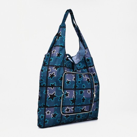 Household bag on the button, the color is blue-1