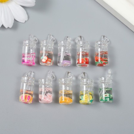 Decor for creativity Glass, plastic "Jars with lemonade" MIX 1x1x2.5 cm