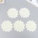 The workpiece of Foamiran "Flower Curly" 10x9.5 cm set 5 pcs. Ribbed champagne
