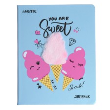 Дневник универсальный для 1-11 класса Cotton Candy, твёрдая обложка, искусственная кожа, шелкография, ляссе, 80 г/м3