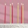 Candles in the cake "Royce", 6 pcs, tall, 13 cm, burgundy and gold
