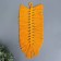 Panel wall -mounted macrame "leaf" yellow 30x15 cm