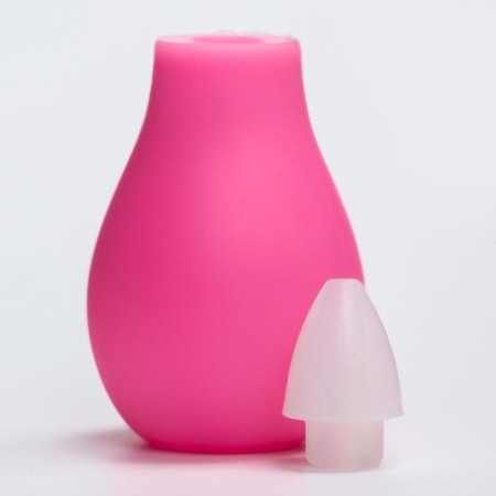 Children's nasal aspirator, with a cap, pink color-4