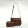 Women's bag on the Textura valve, medium size, brown color