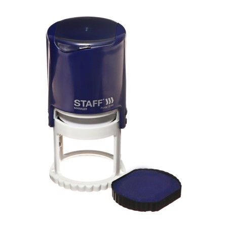Equipment for round printing automatic Staff Printer 9140, diameter 40 mm, lid, blue case-4
