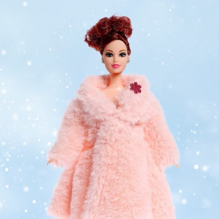 Model-model "Inna" in a fur coat, pink color-1