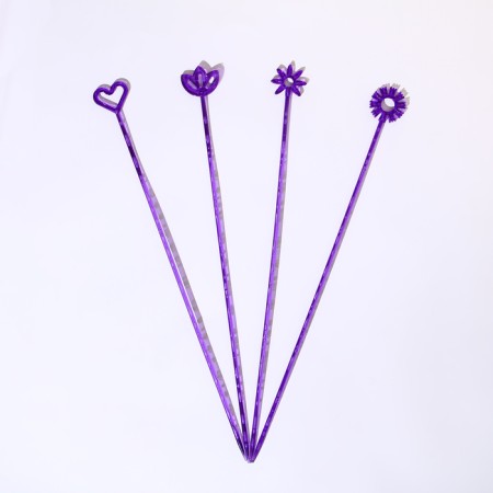 Support for orchids, h = 44 cm, plastic, purple, mix-1