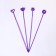 Support for orchids, h = 44 cm, plastic, purple, mix