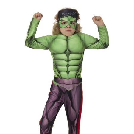 Carnival costume "Hulk" with muscles, textiles, jacket, trousers, mask, p. 34, height 134 cm-2