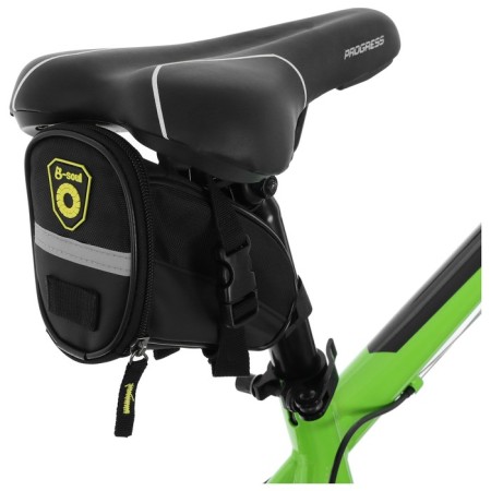A set of bicycle tools, a bag, a set of hexagons, a repair kit, pump-1