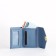 Women's wallet on the button, blue color