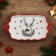 New Year! New Year's ceramic dish "Snow Deer", 23x13x2.5 cm, white color