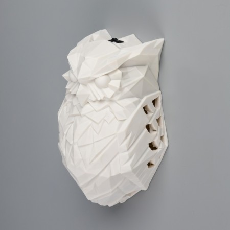 Lamp-sir "Eagle owl" 12.5 × 20.5 × 9.5 cm, plastic, aah2, glow of white-3