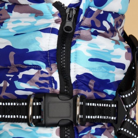 Jacket for dogs with a harness, size 4xl (DS 55 cm, Osh 52 cm, fire 70 cm), camouflage-4