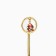 A teaspoon spoon with a New Year's Suspension Suspension for the New Year, 11.5 x 2.3 cm