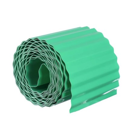 Border tape, 0.15 × 9 m, thickness 0.6 mm, plastic, corrugation, green, Greengo-5