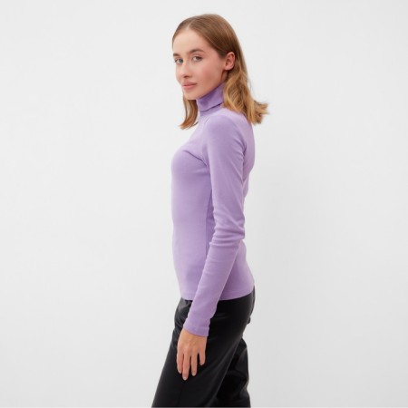 Women's turtleneck Minaku: Basic Line lilac color, size 50-1