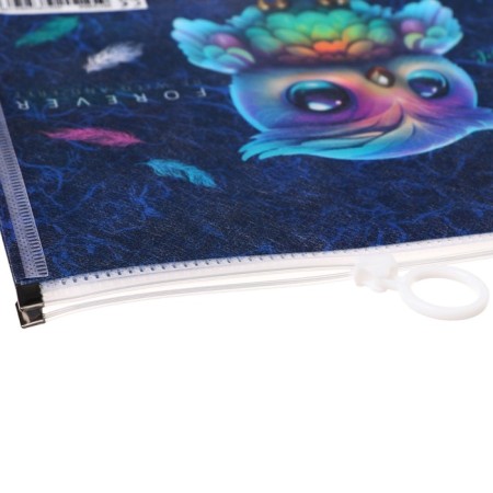 Zip A5 lightning folder with expansion of 240 x 185 x 30 mm, 180 μm Devente Happy Owl-1