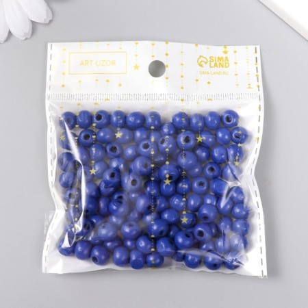 Beads for creativity tree "Blue Pavlin" D-0.8 cm, set of 20 g-2